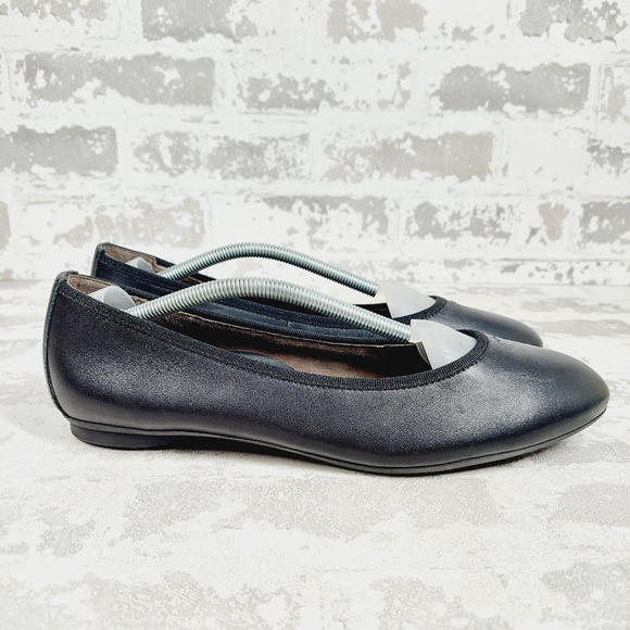 Paul Green Round Toe Black Slip ON Ballet Flats H703 - Picture 5 of 11